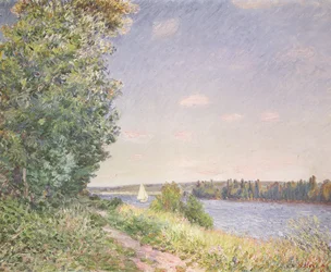 Normandy, the Water Path in the Evening, Sahurs